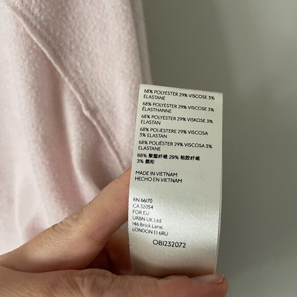 Free People Cozy Time Funnel Top Long Sleeve Cowl Neck Casual Blush Small - Picture 7 of 7